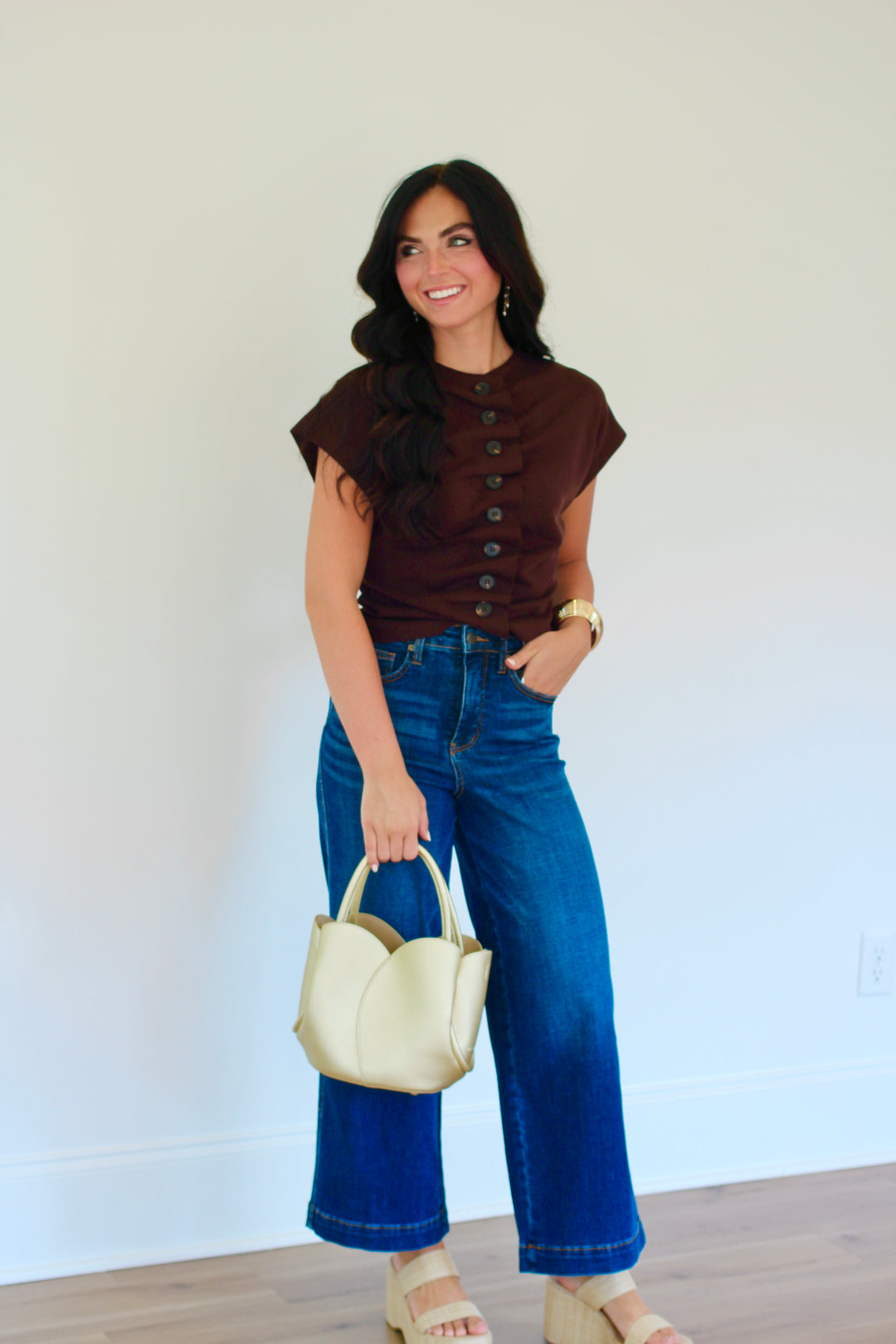 Clementine Button Knit Top