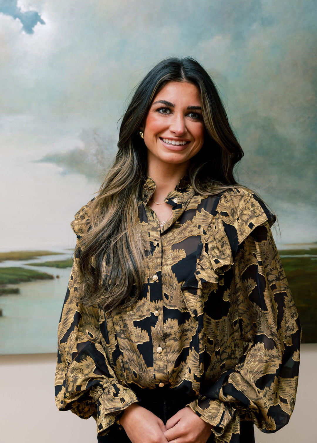 Golden Flowers Blouse