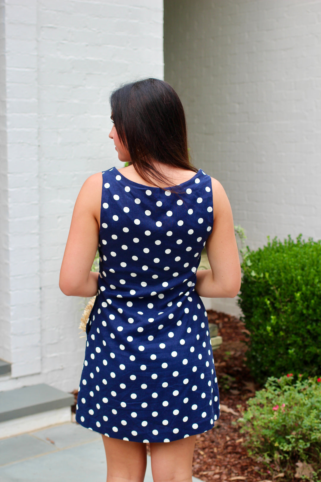 Linen Dotty Dress
