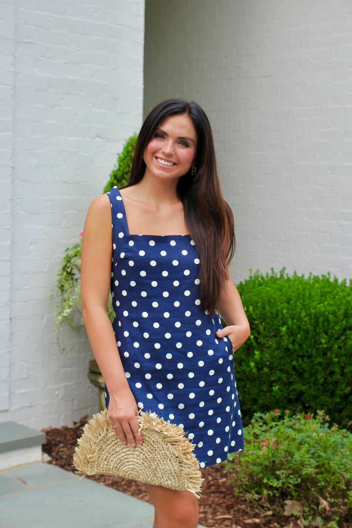 Linen Dotty Dress