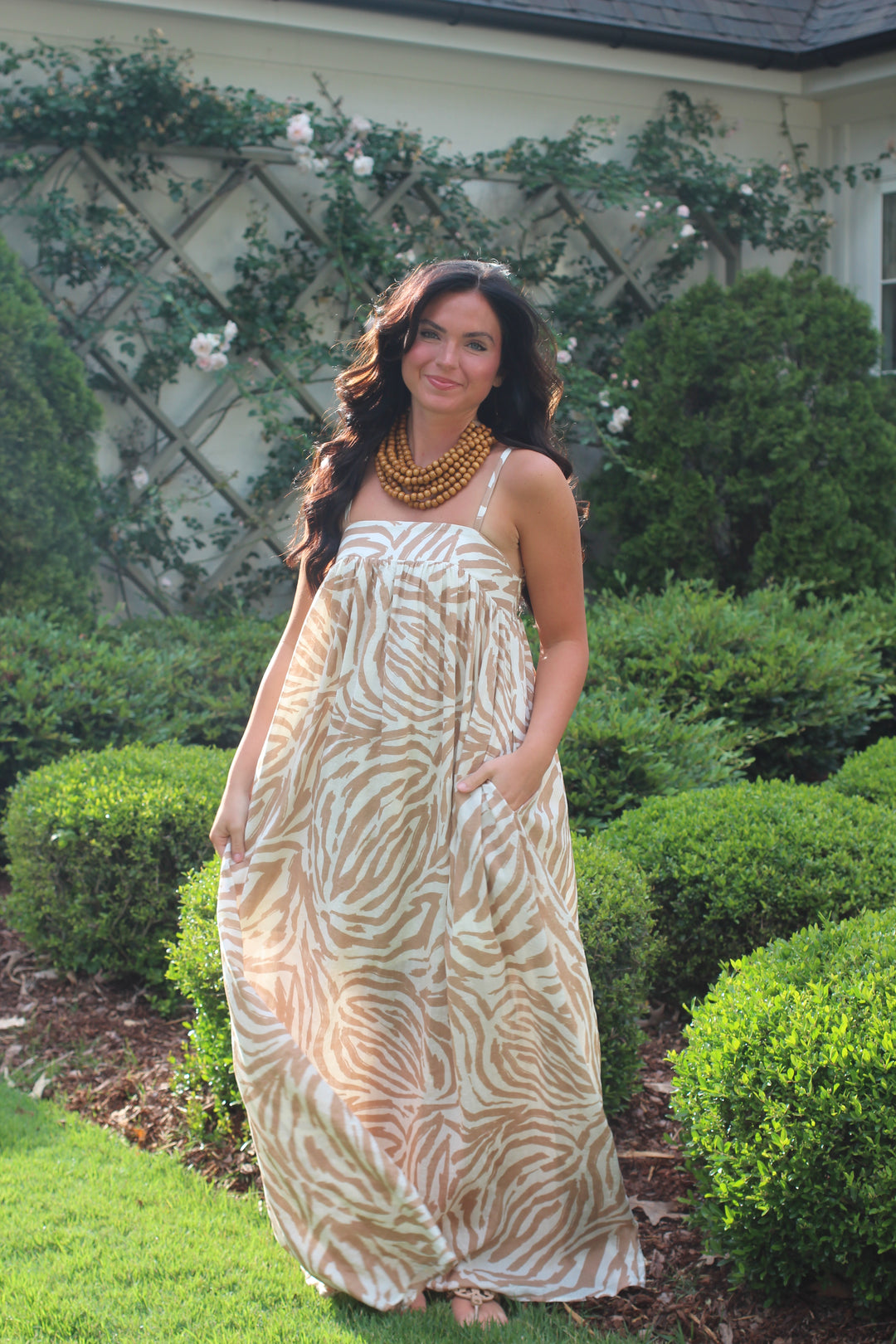 White Leopard Maxi Dress