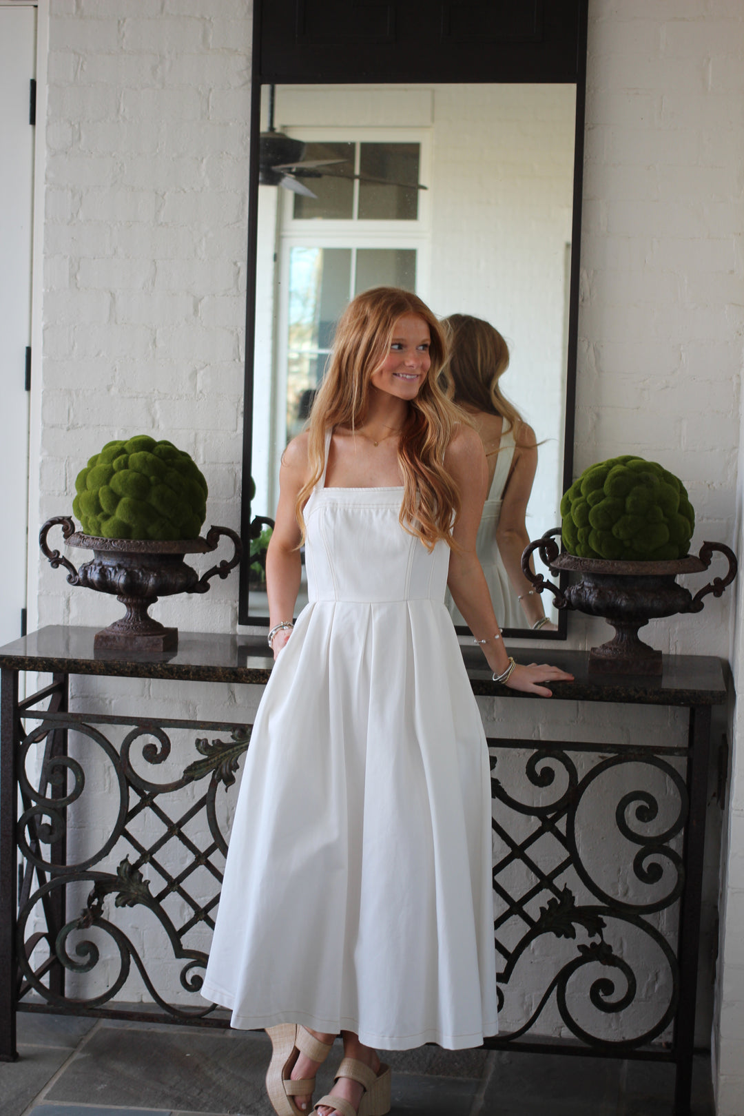 White Dunes Denim Dress