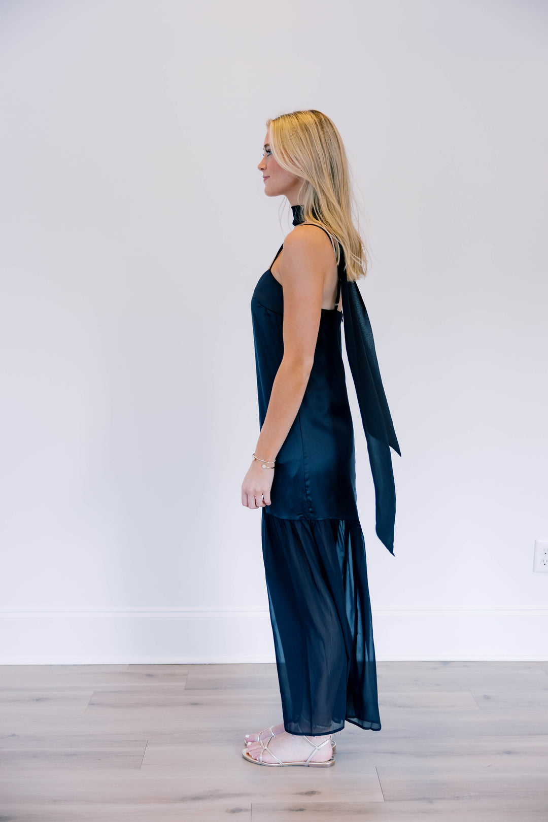 Chiffon Scarf Accent Maxi