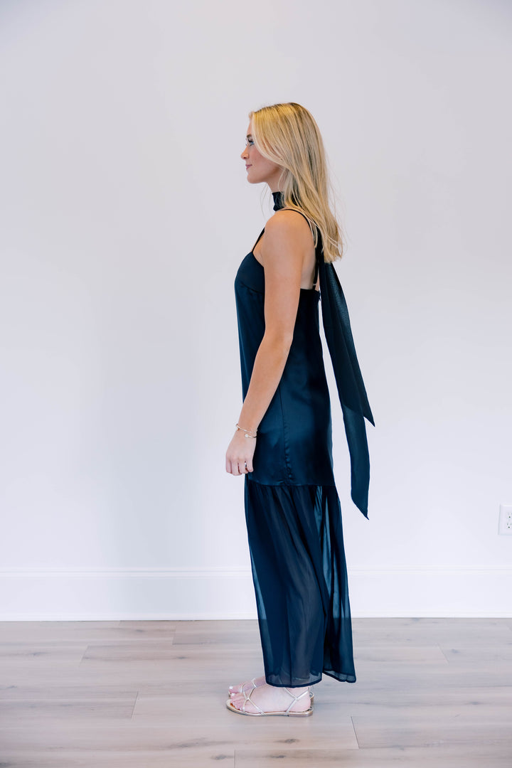 Chiffon Scarf Accent Maxi