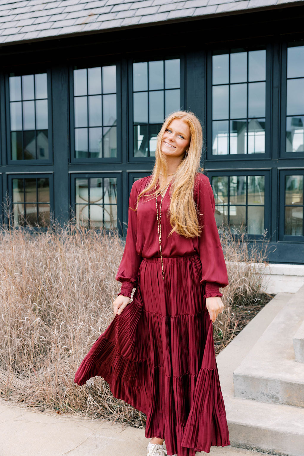 Pleated 3 Tiered Skirt