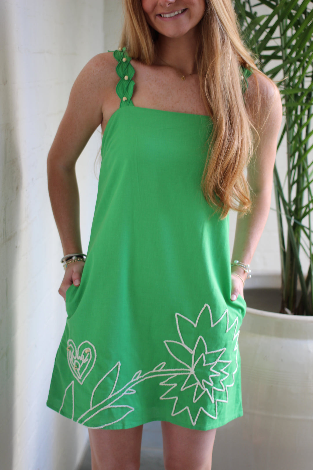 Roped Flower Detail Dress