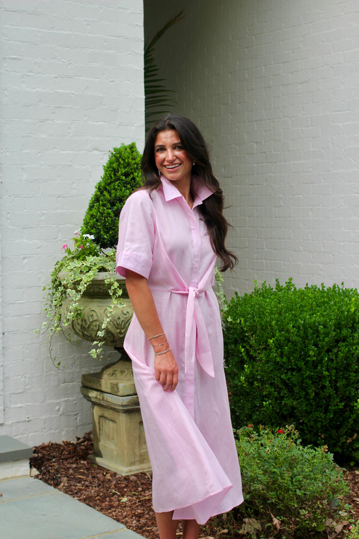 Gardenia Linen Button Dress