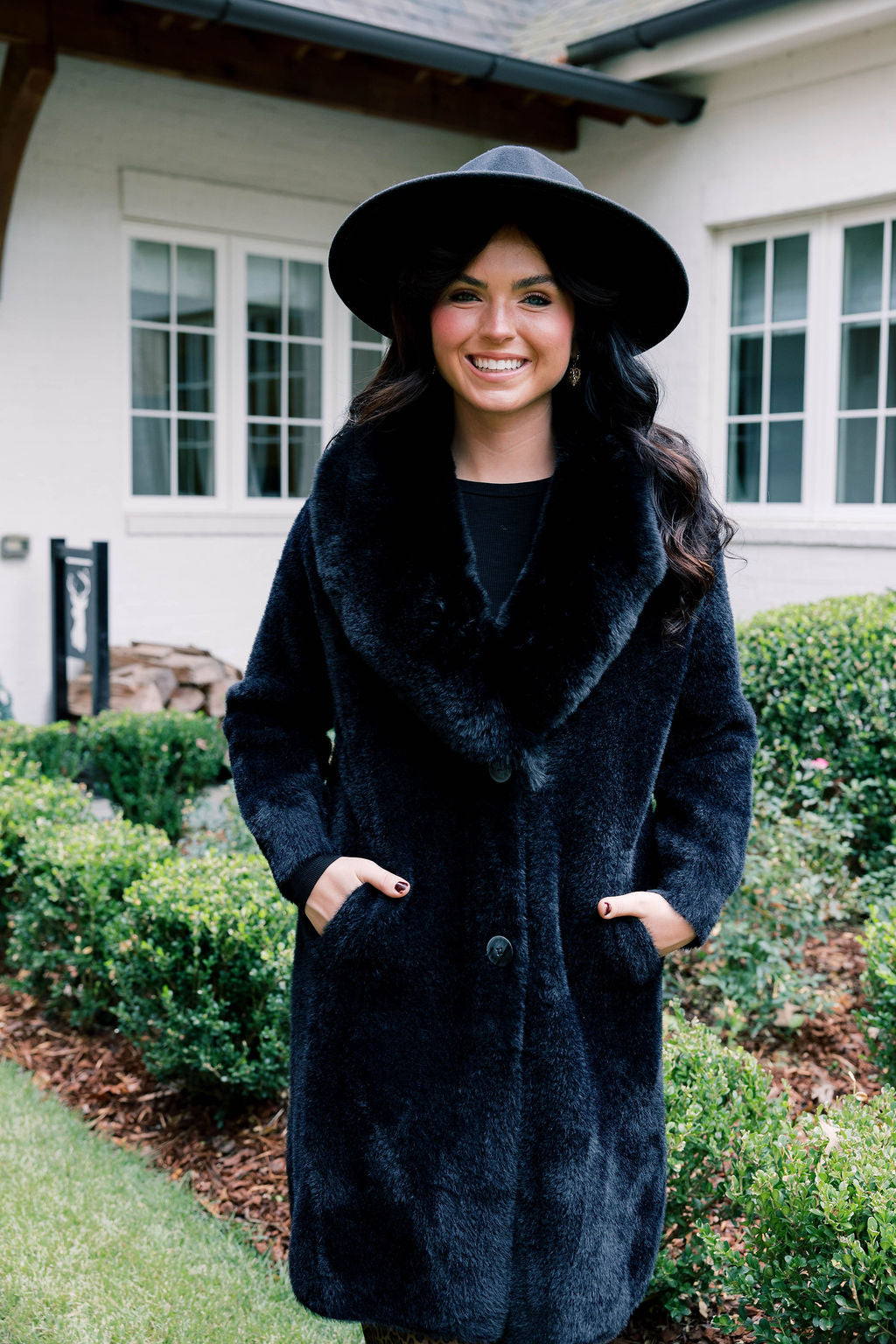 Faux Fur Sweater Jacket