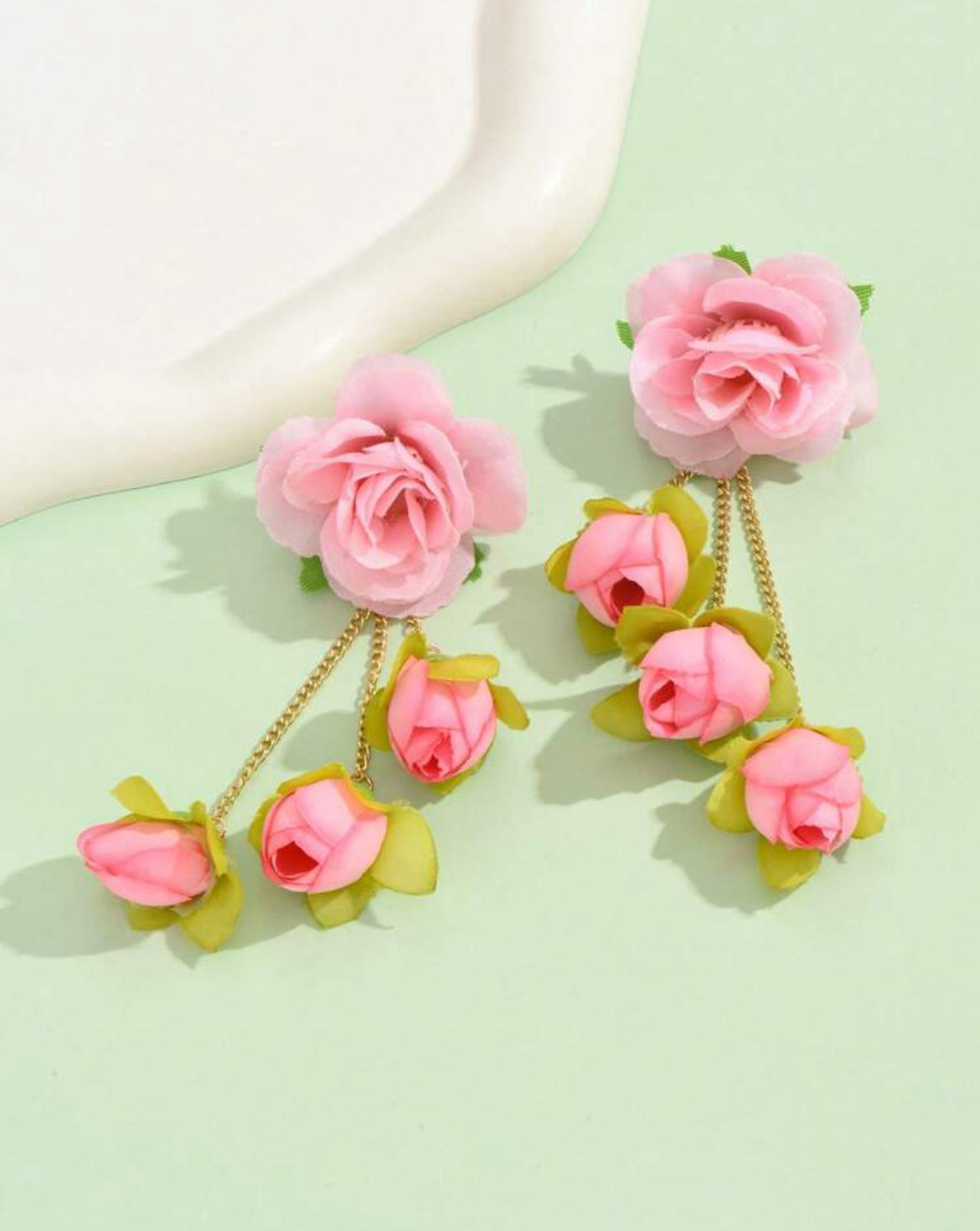 Rose Bud Drop Earring