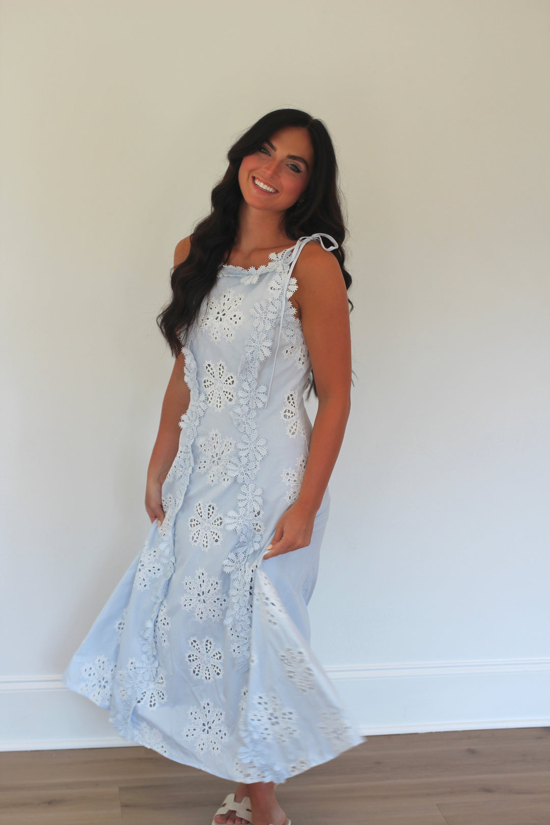 Periwinkle Garden Midi Dress