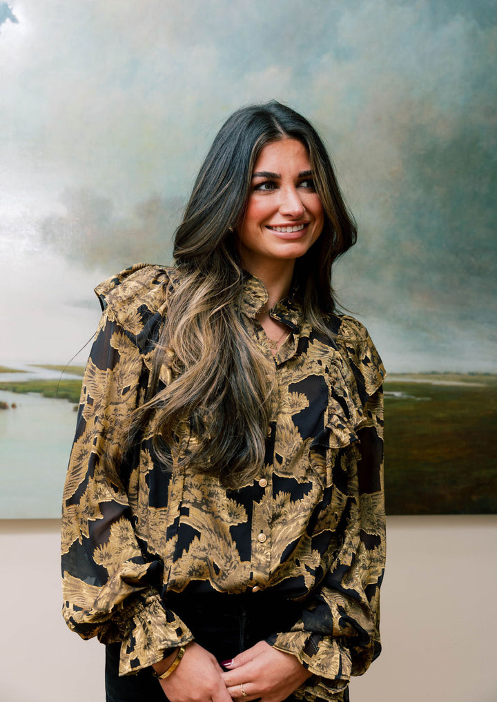 Golden Flowers Blouse