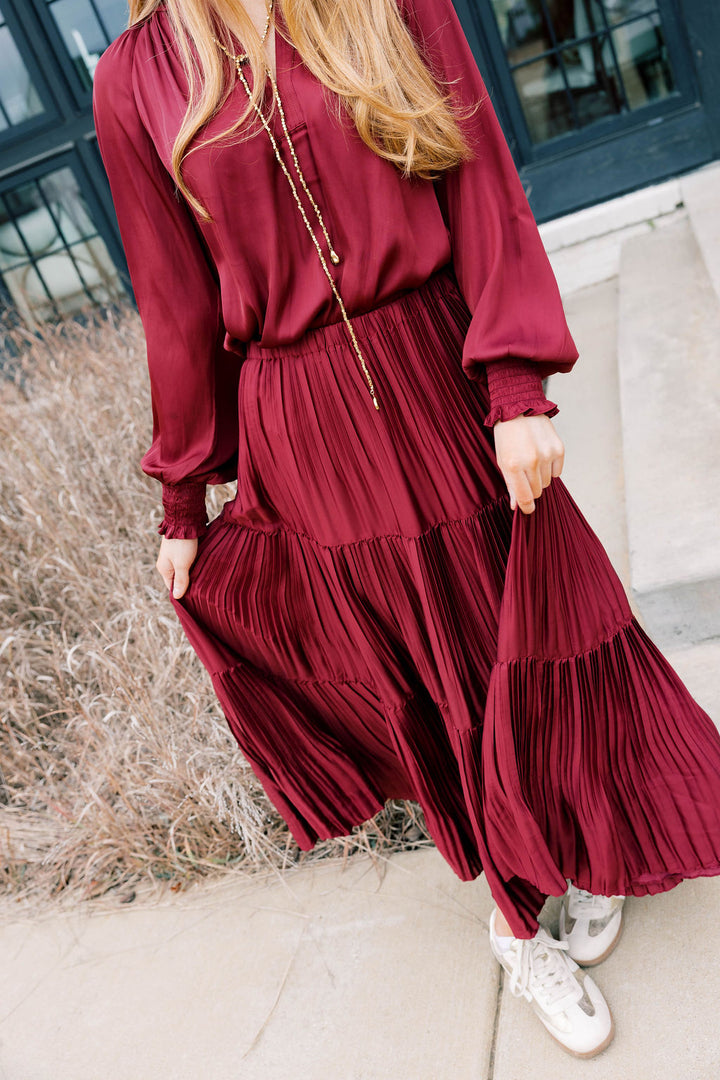 Pleated 3 Tiered Skirt