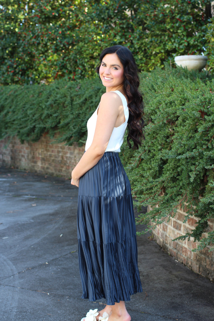 Pleated 3 Tiered Skirt