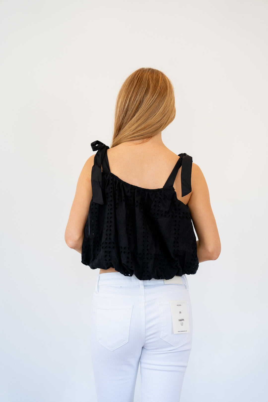 Eyelet Bubble Top