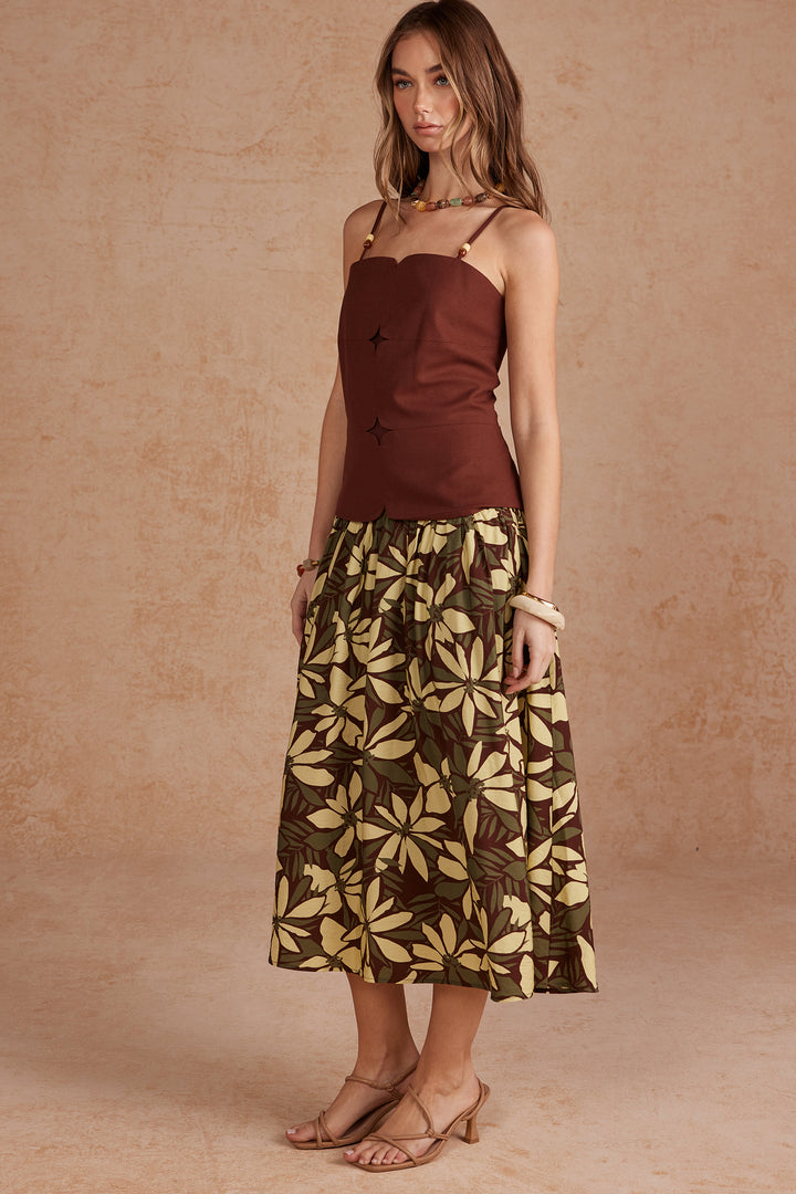 Savannah Panel Print Dress