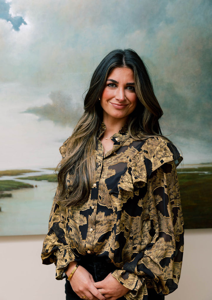 Golden Flowers Blouse