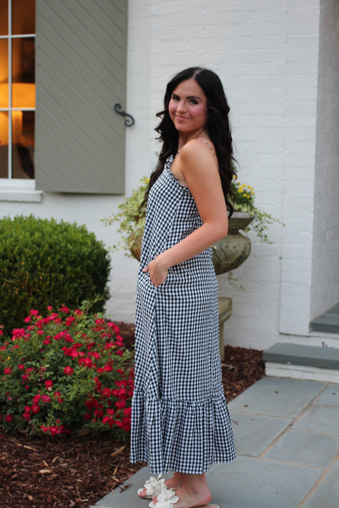 Taylor Gingham Maxi Dress