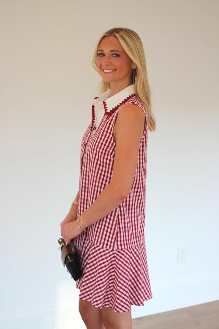 Clover Gingham Mini Dress