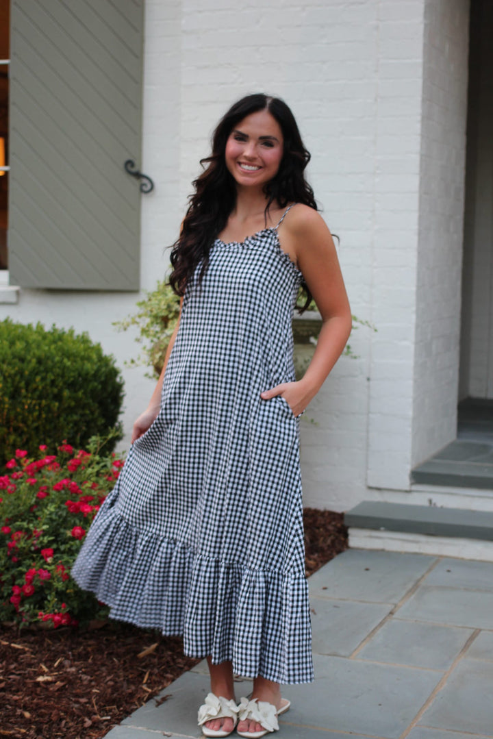 Taylor Gingham Maxi Dress