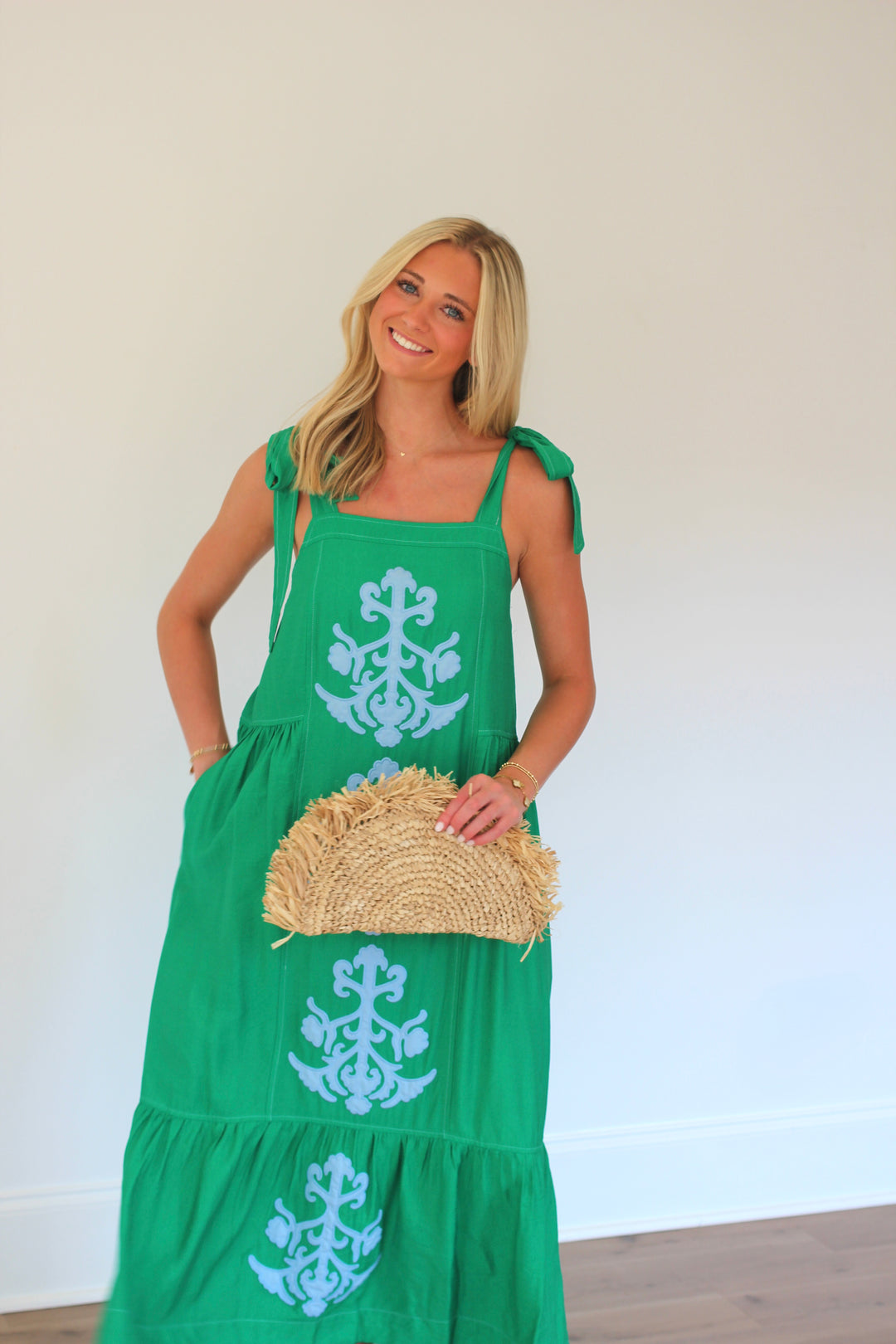 Rosemary Appliqué Midi Dress