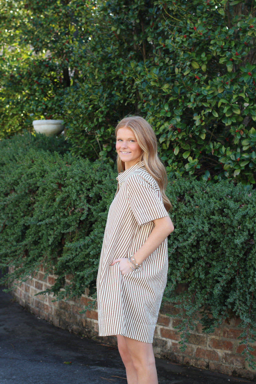 Striped Shirt Dress