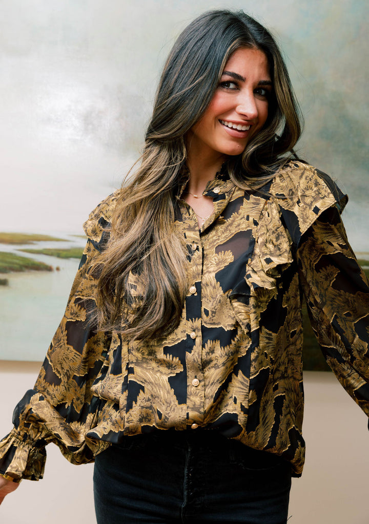 Golden Flowers Blouse