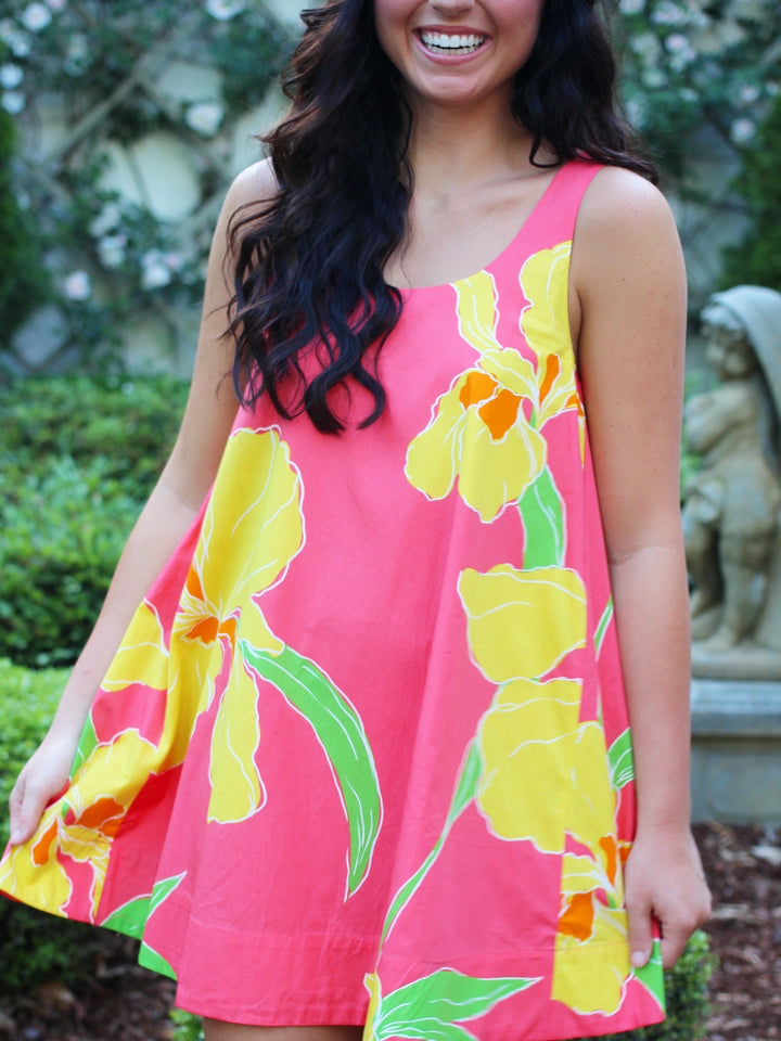 Coral Summer Swing Dress