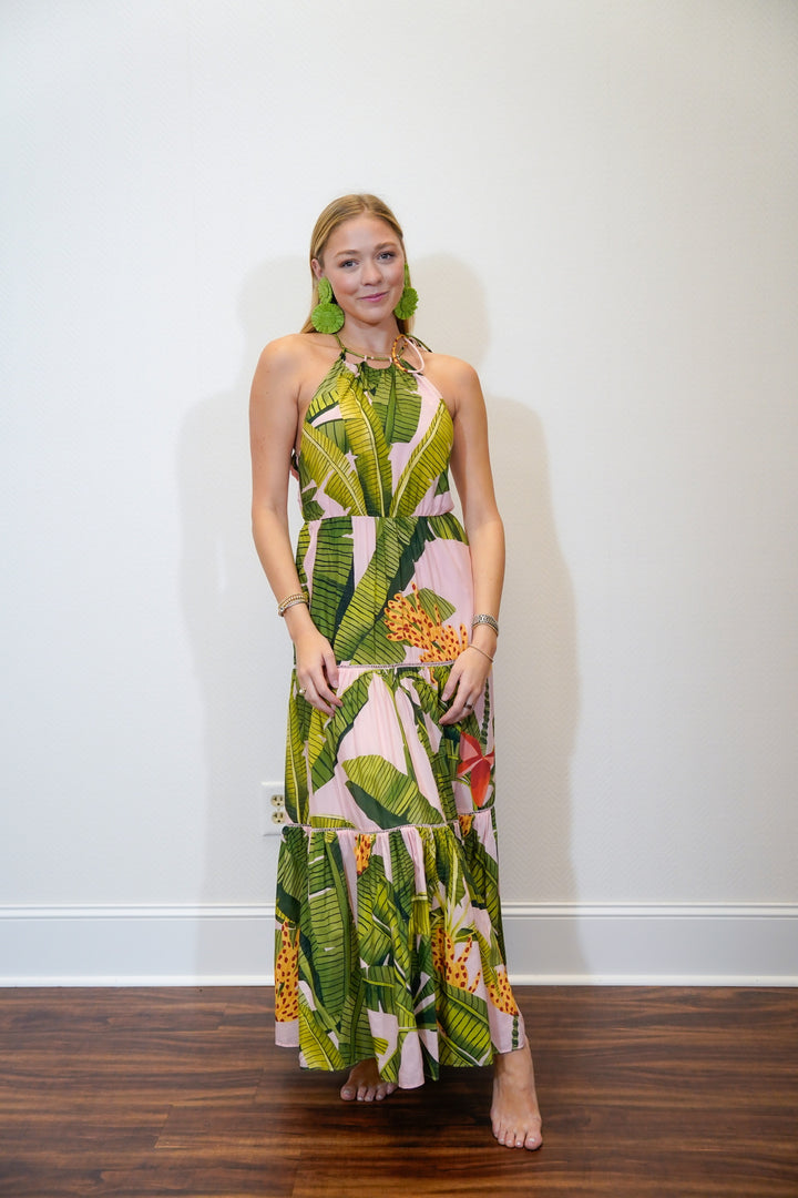 Banana Leaves Maxi Dress