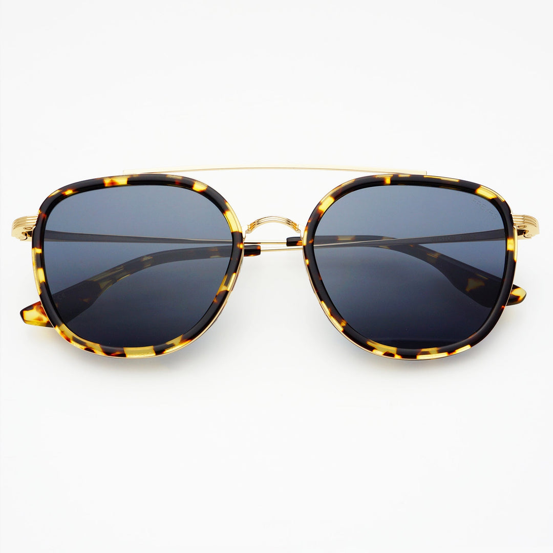 Weston Round Sunglasses - Yellow Tortoise/Gray