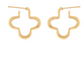 Dainty Clover Gold Hoops