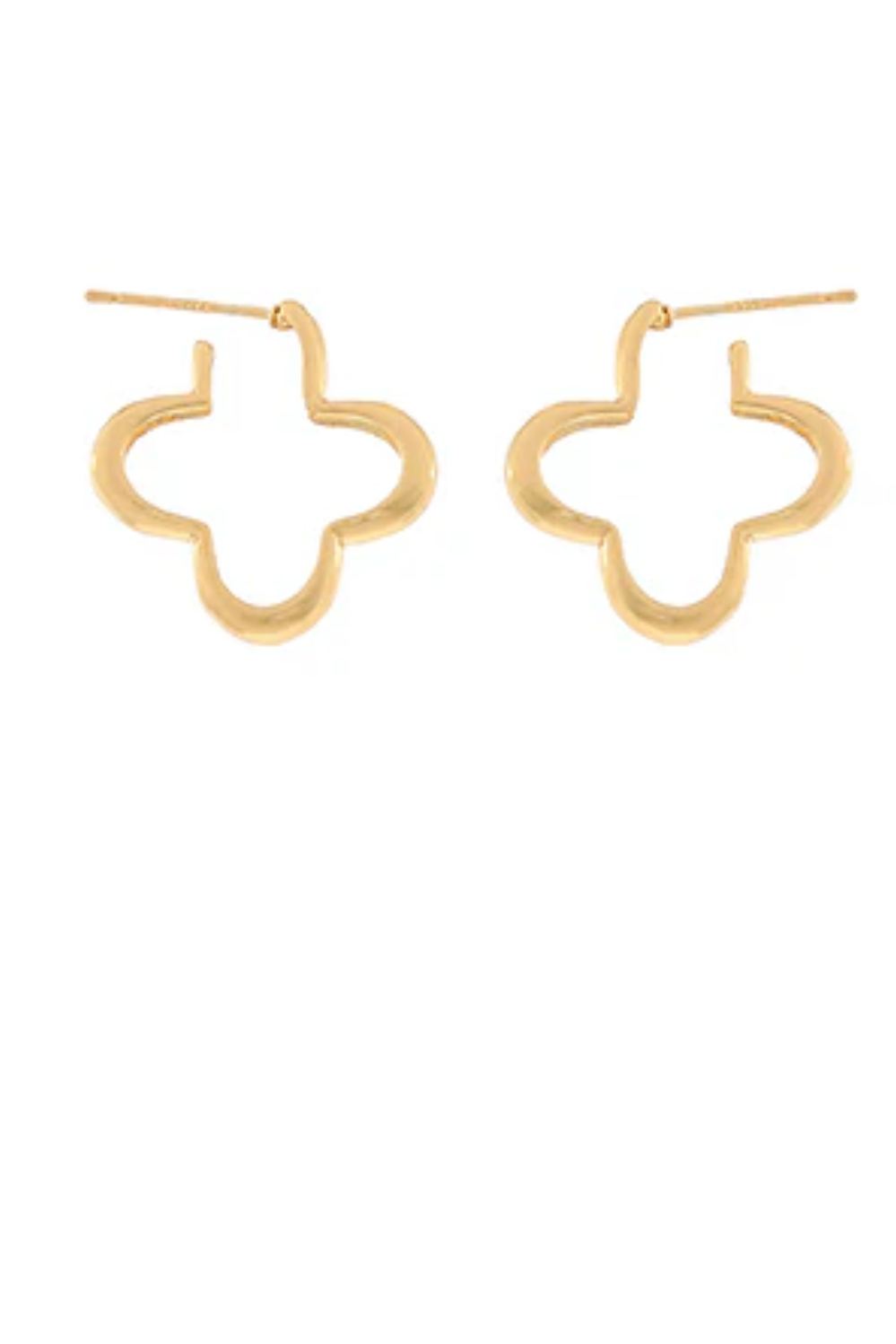 Dainty Clover Gold Hoop