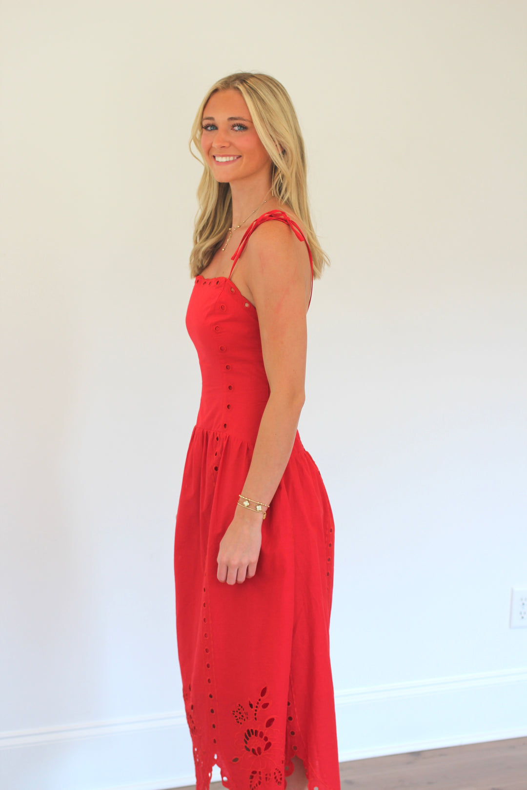 Scarlett Eyelet Midi Dress
