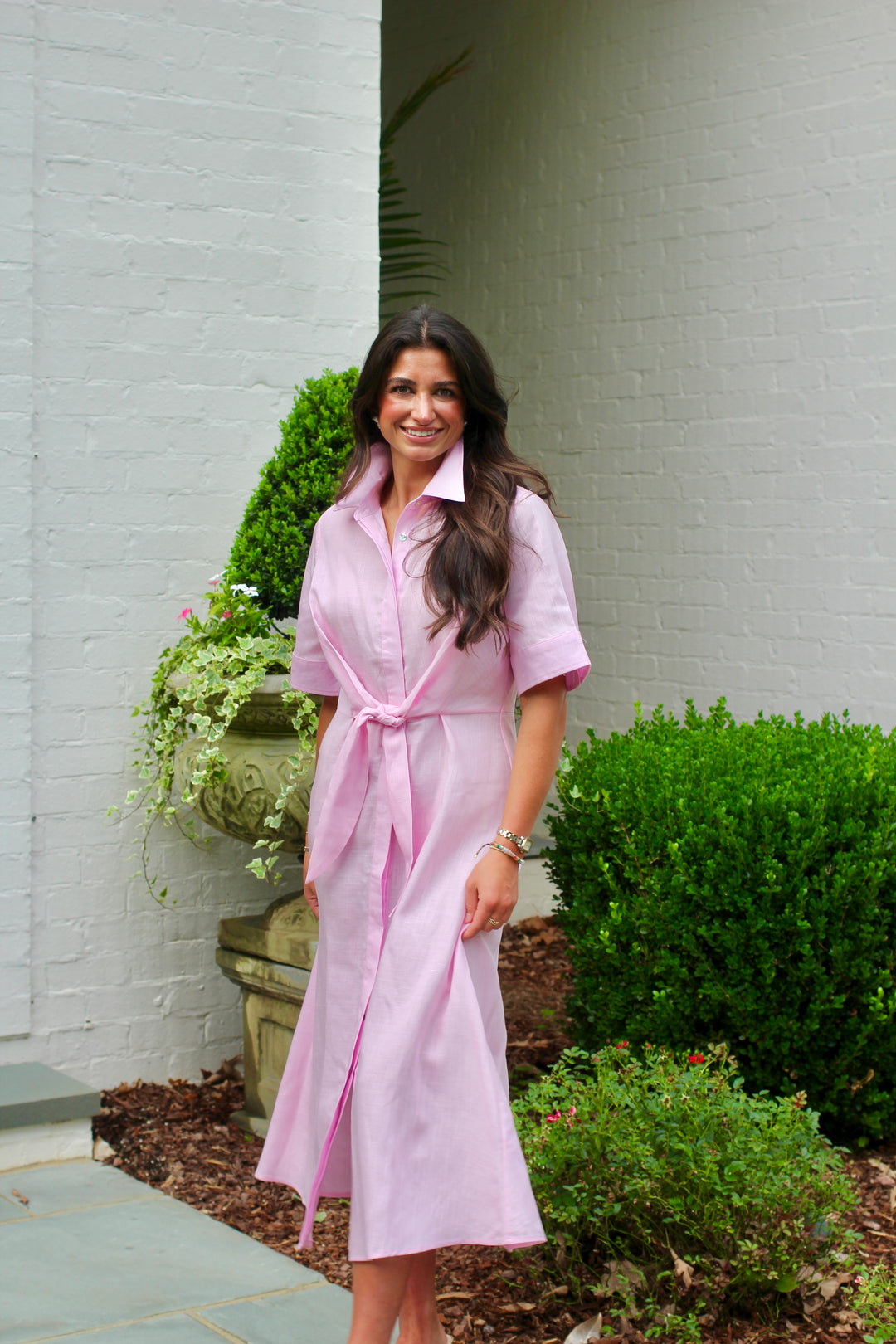 Gardenia Linen Button Dress