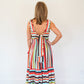 Color Stripes Sleeveless Maxi Dress