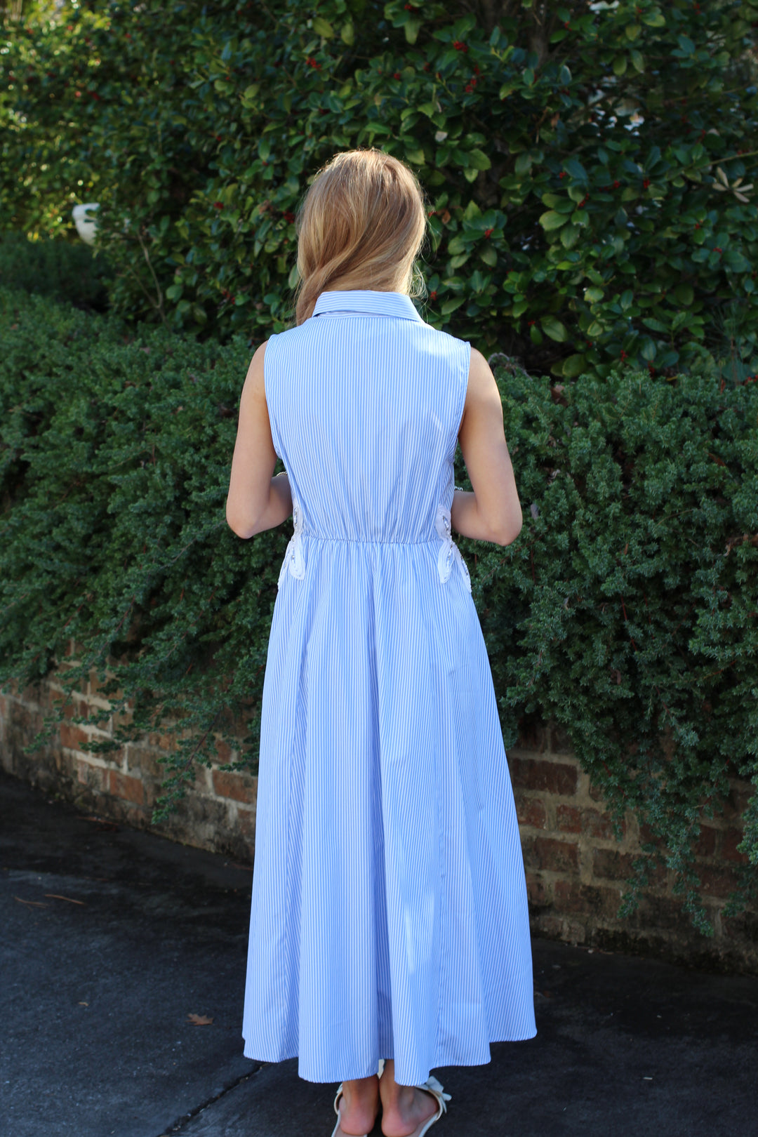 Flower Applique Midi Dress
