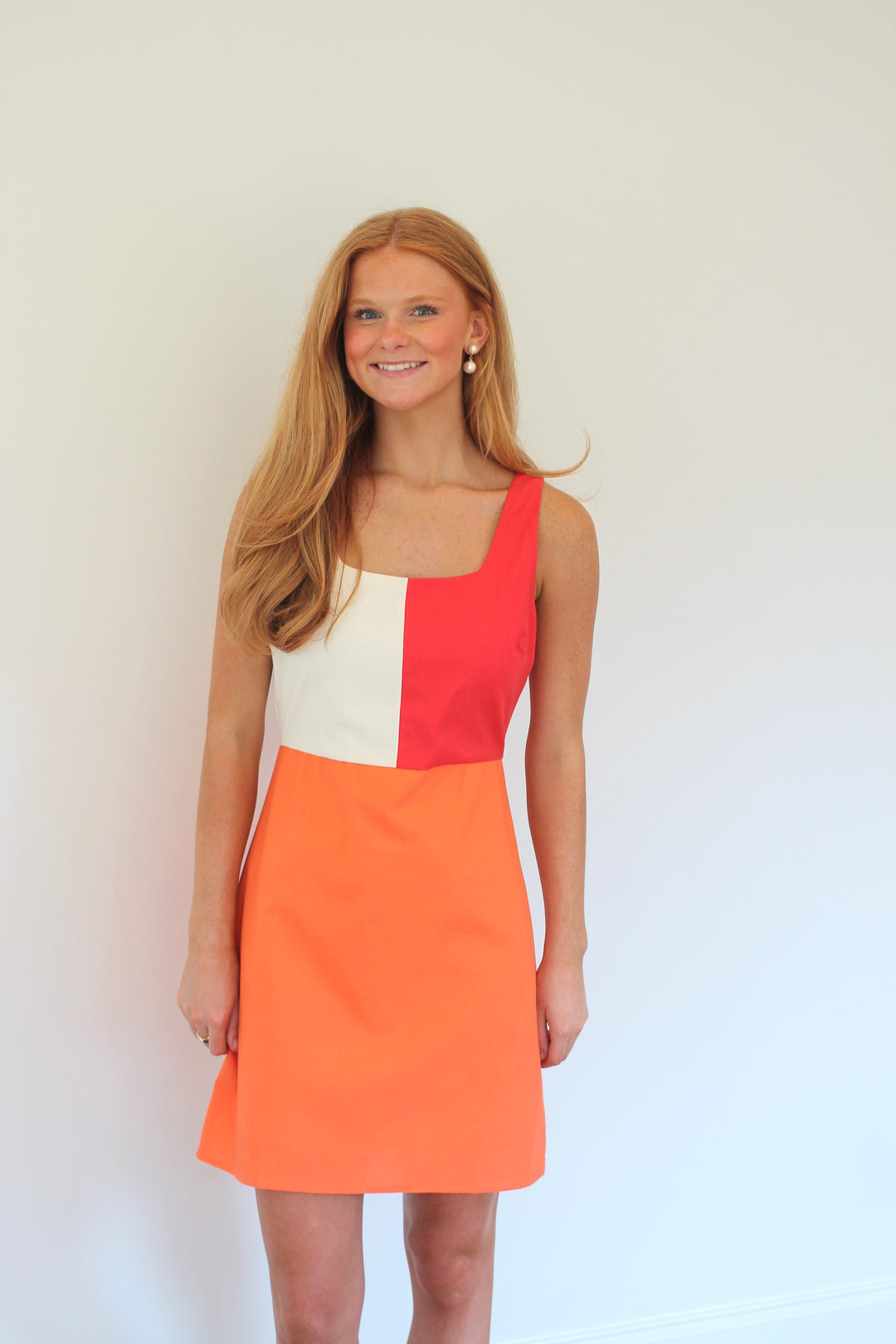 Color Block Square Neck Mini