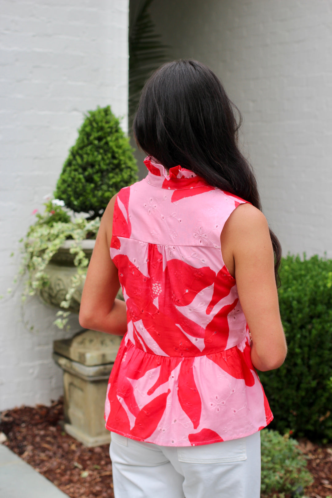 Botanical Eyelet Top