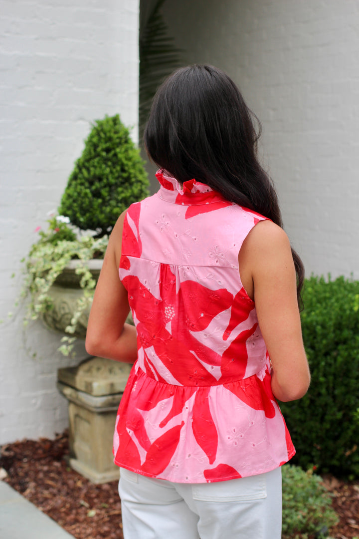 Botanical Eyelet Top