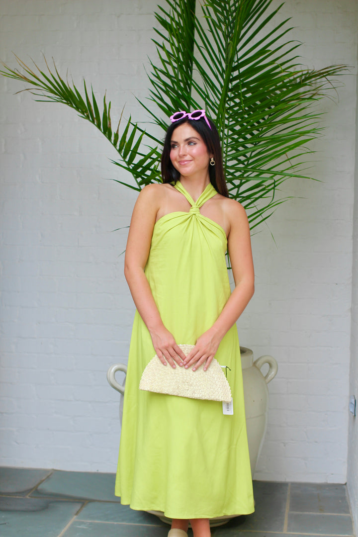 Summer Citrus Linen Dress