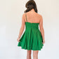 Green One Shoulder Lea Mini Dress