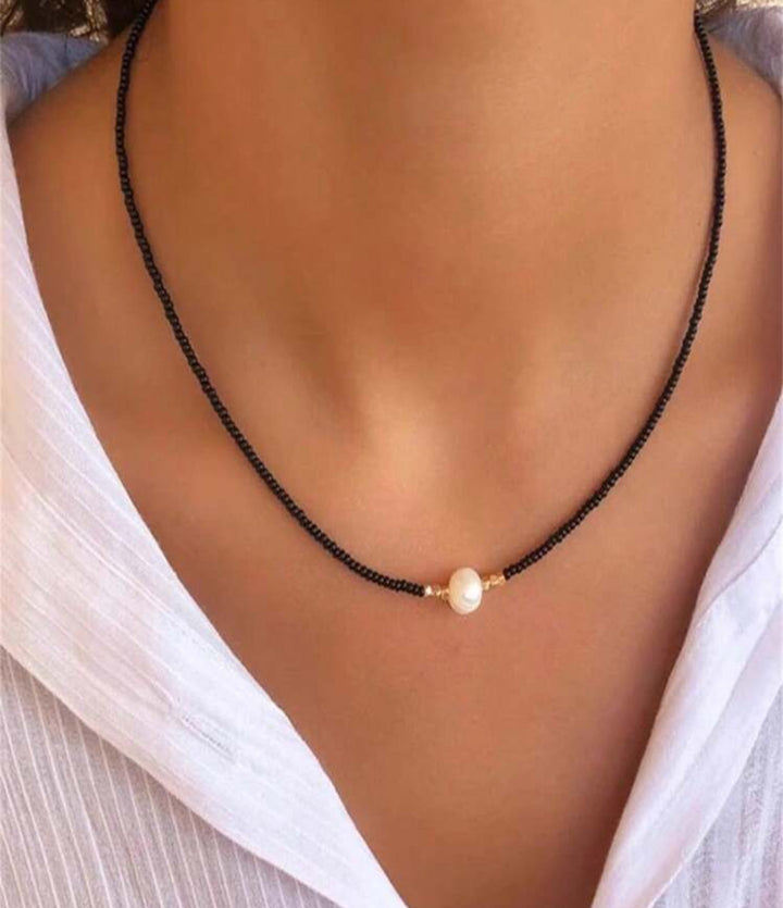 Dainty Beaded Pearl Necklaces