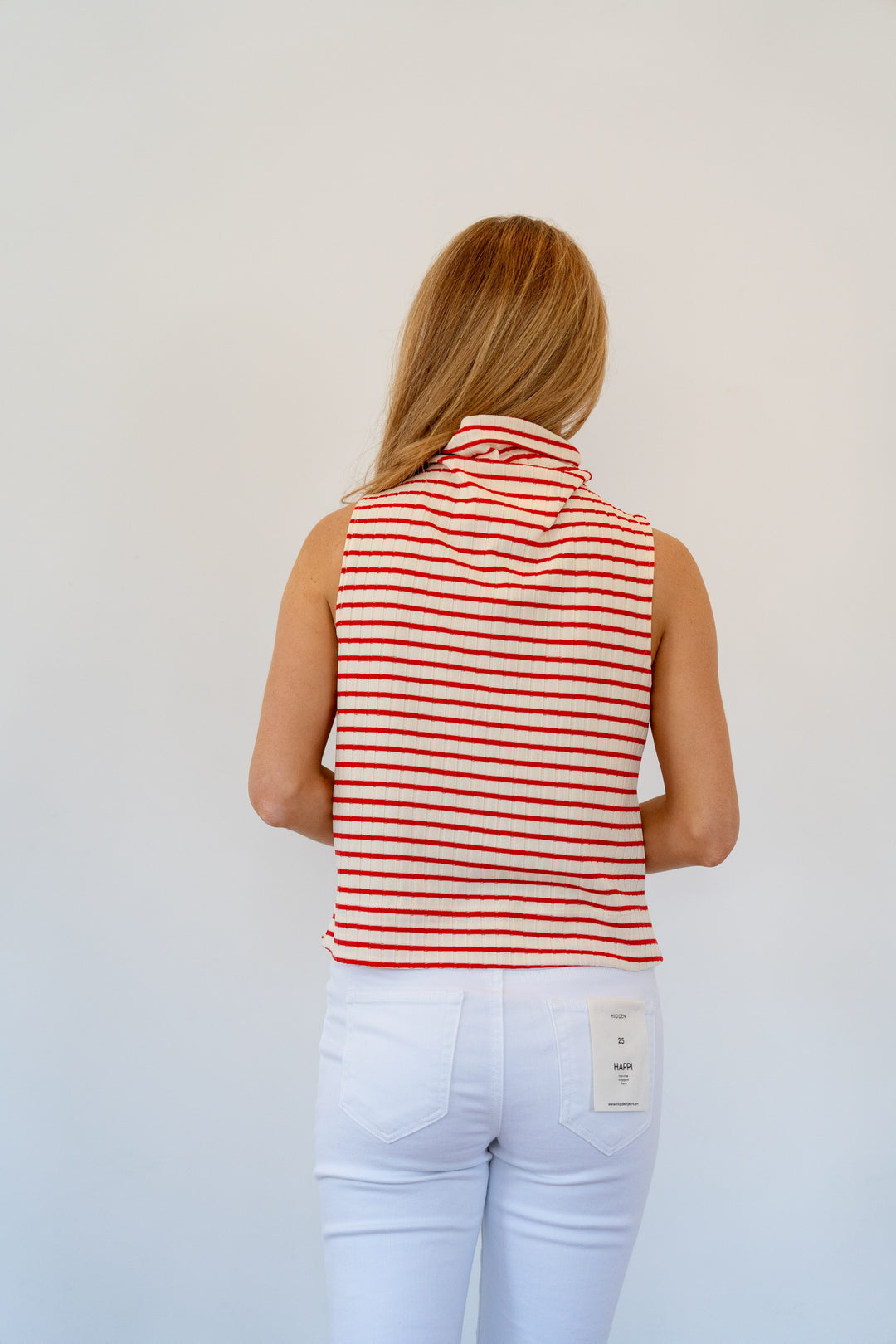 Striped Mock Neck Top