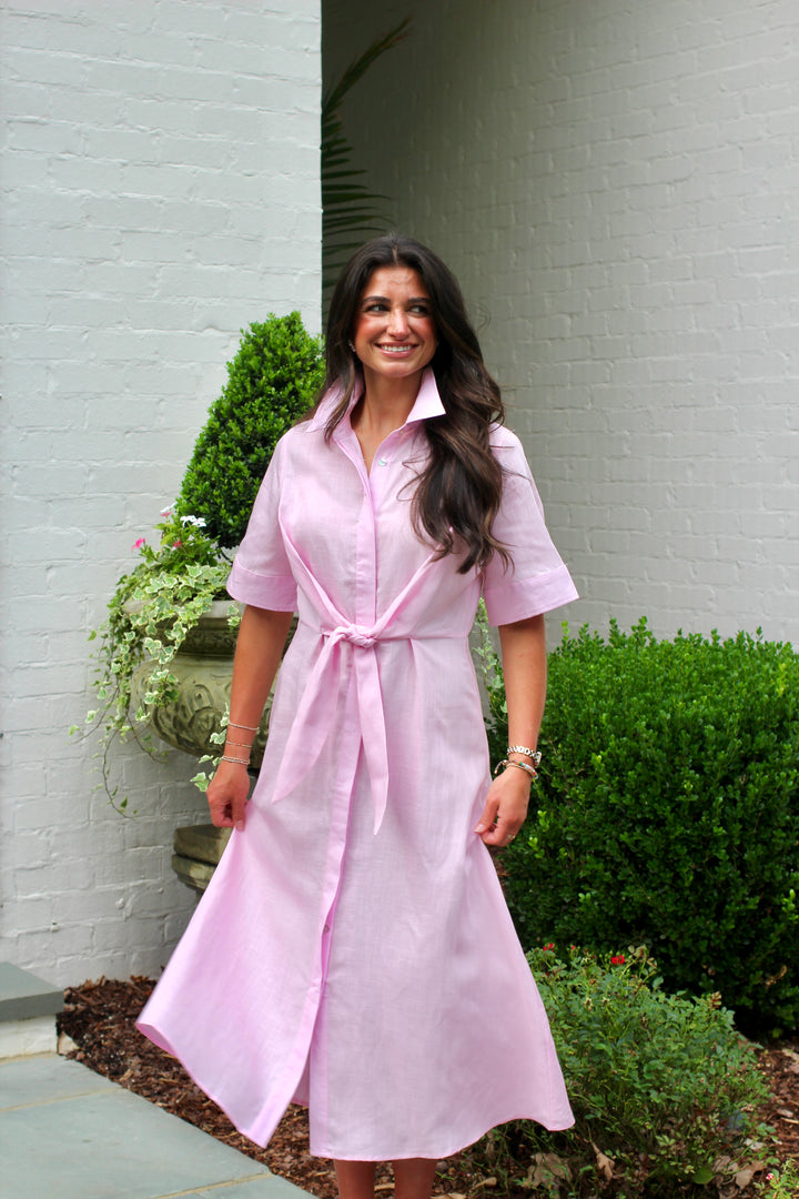 Gardenia Linen Button Dress