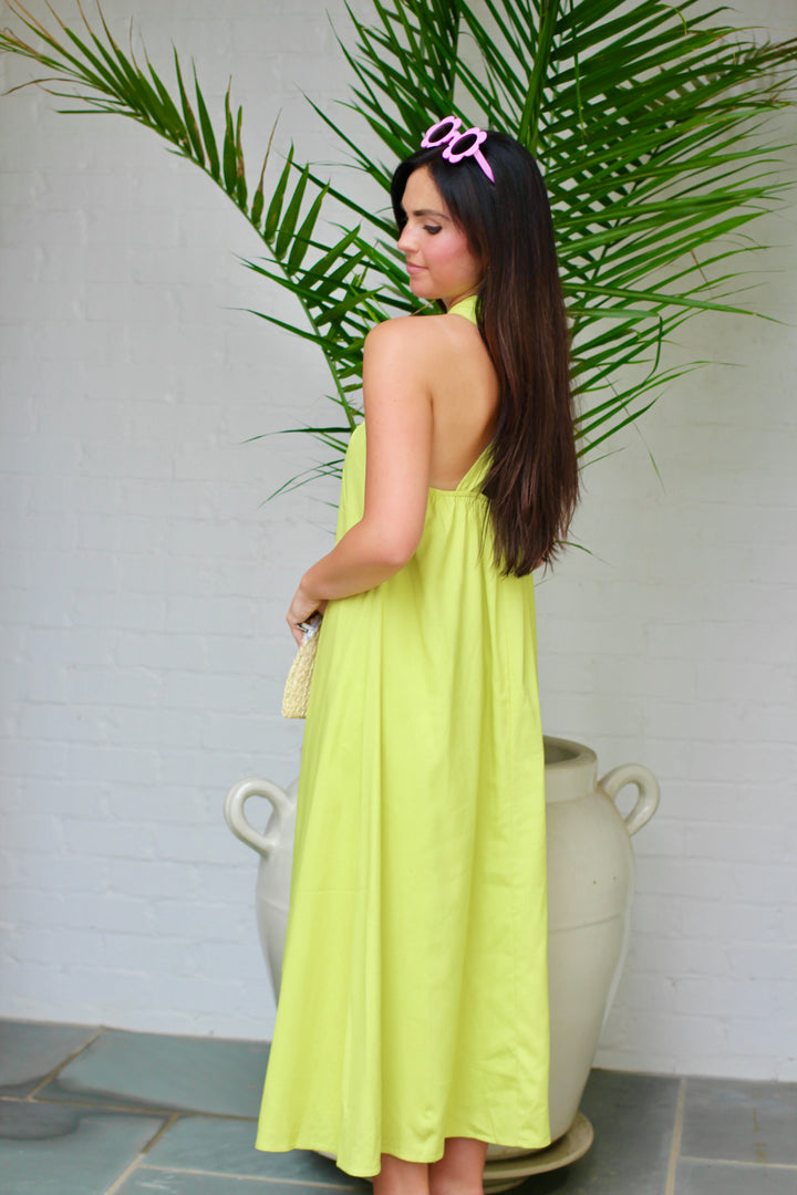 Summer Citrus Linen Dress