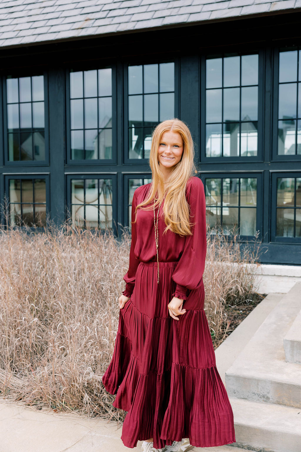 Pleated 3 Tiered Skirt