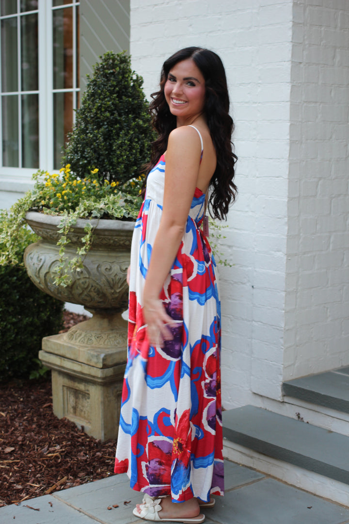 Abstract Floral Dress