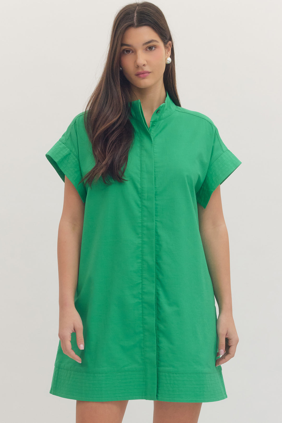 Everyday Throw On Dress in Green