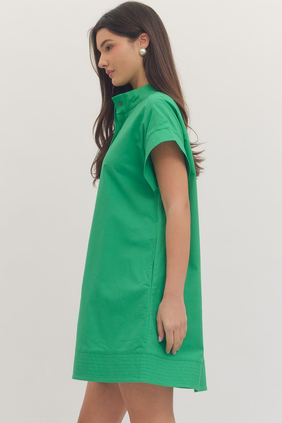 Everyday Throw On Dress in Green