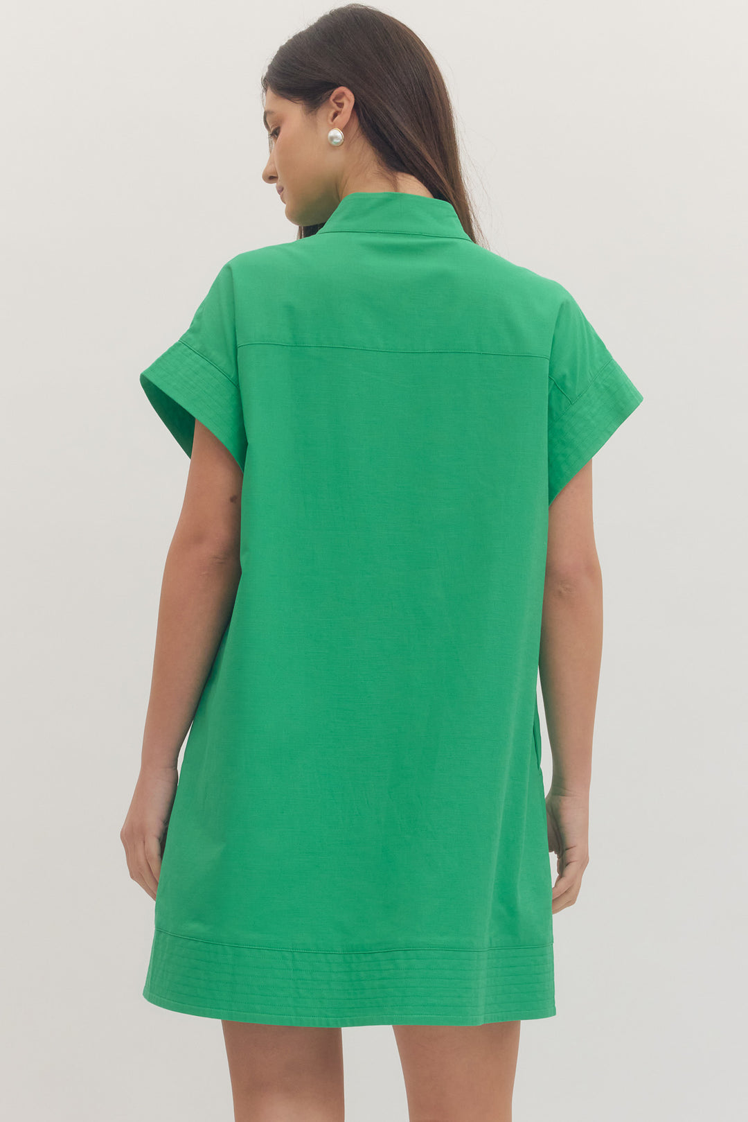 Everyday Throw On Dress in Green