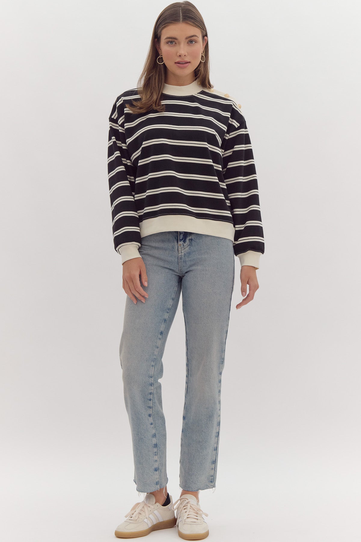 Elevated Striped Sweatshirt